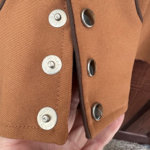 RARE NWT H Bar C El Dorado Western Shirt Men’s S 14½” Copper Brown Embroidered - Picture 7 of 13